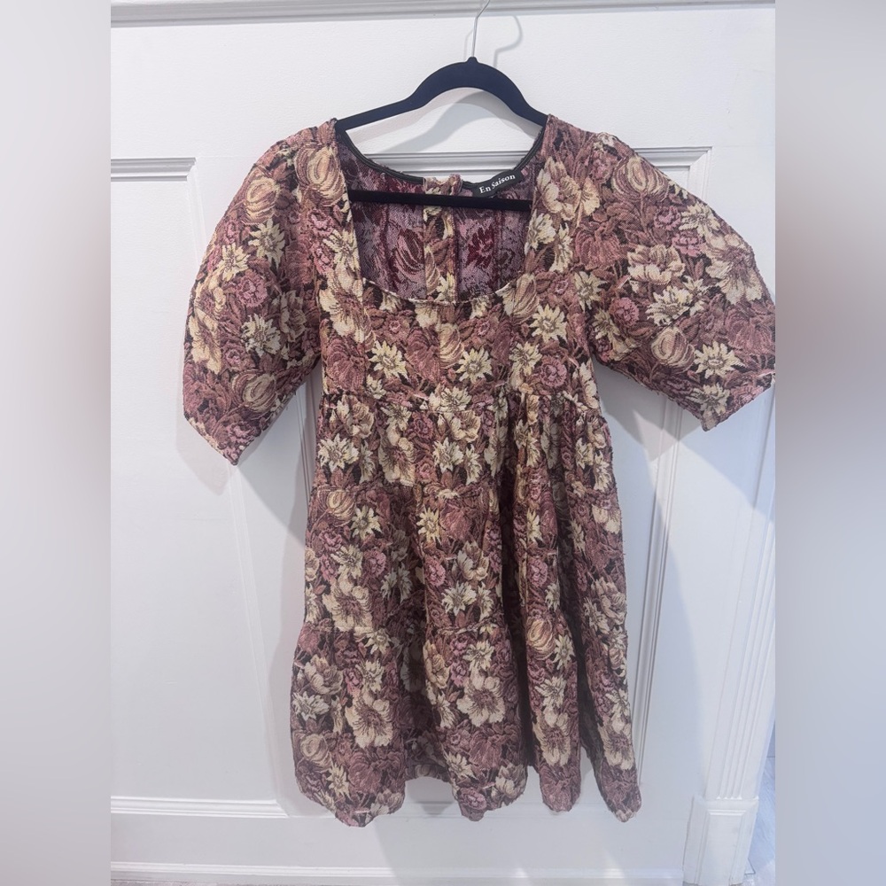 En Saison Multicolor Textured Dress